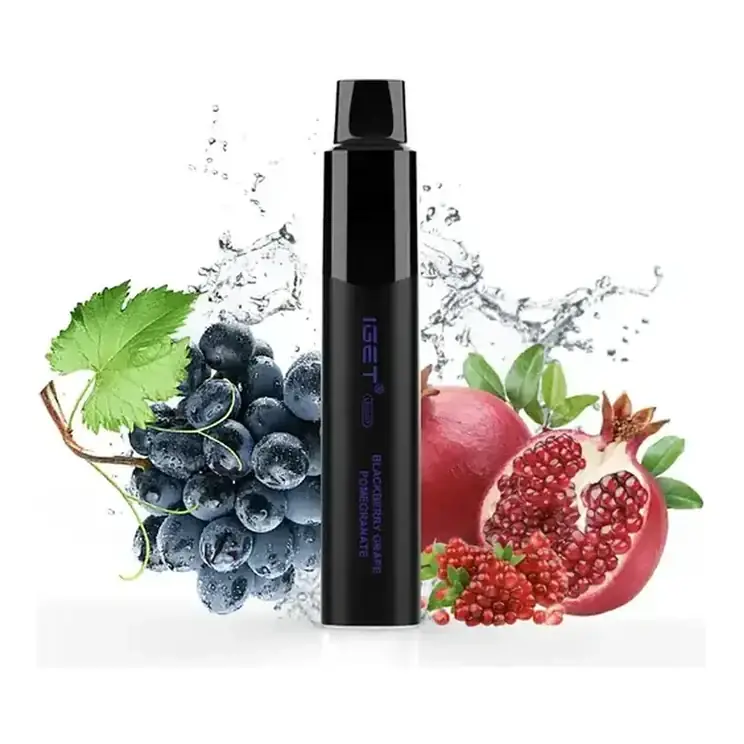 Front view of the IGET Legend 4000 Blackberry Grape Pomegranate disposable vape in Blackberry Grape Pomegranate