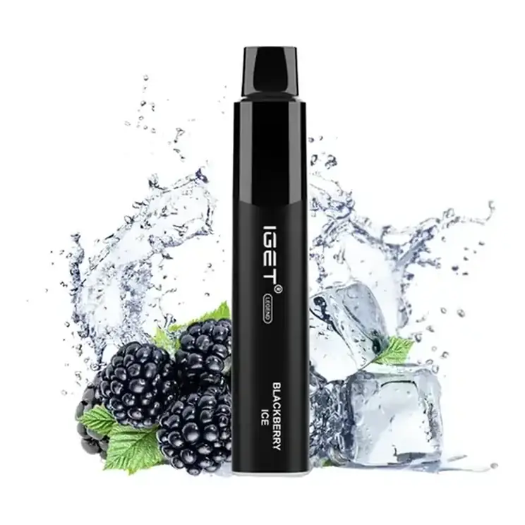 IGET Legend 4000 Blackberry Ice disposable vape in Blackberry Ice, product photo on white