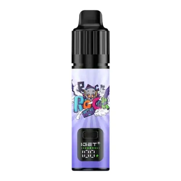 IGET Bar Plus S3 6000 Kit Blueberry Mint disposable vape shown front on against a plain white background, Blueberry Mint flavour