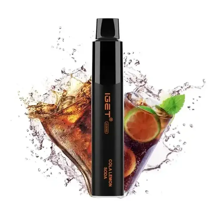 IGET Legend 4000 Cola Lemon Soda disposable vape photographed front on against a white background