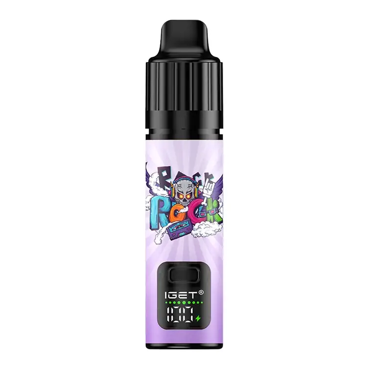 Front view of the IGET Bar Plus S3 6000 Kit Grape Ice disposable vape in Grape Ice