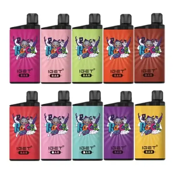 IGET Bar 3500 Puffs Nicotine Free Bulk Buy 10 Pack bulk carton shown upright on a plain white background