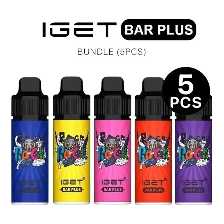 Front view of the IGET Bar Plus S3 Bundle 5 Pack bulk carton in Iget Bar Plus Bundle (5pcs)