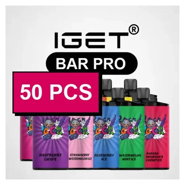 IGET Bar Pro Wholesale 50 Pack shown front on against a plain white background