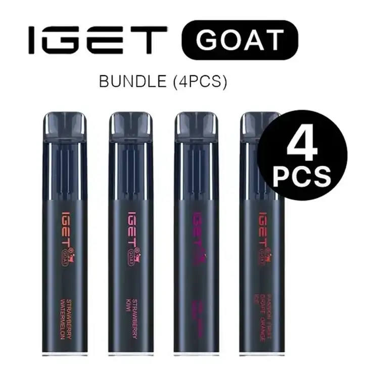IGET Goat Bundle 4 Pack disposable vape in Iget Goat Bundle (4pcs), product photo on white