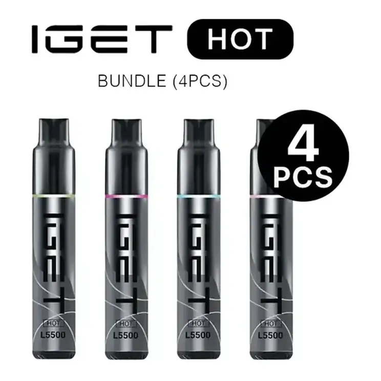 IGET Hot Bundle 4 Pack disposable vape shown upright on a plain white background