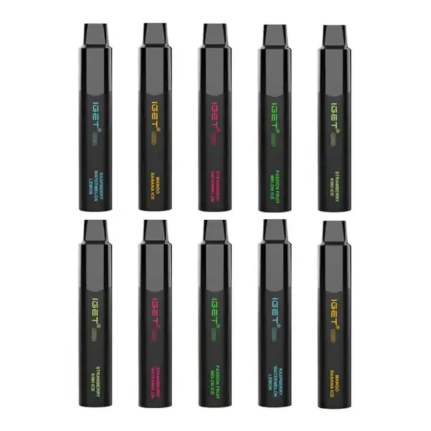 Front view of the IGET Legend Nicotine Free Bulk Buy 10 Pack bulk carton in Iget Legend 0% Bulk Buy 10pcs