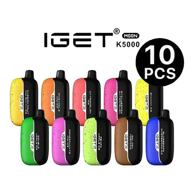 Front view of the IGET Moon Box Mixed Flavours 10 Pack bulk carton in Iget Moon Box Mixed Flavours (10pcs)
