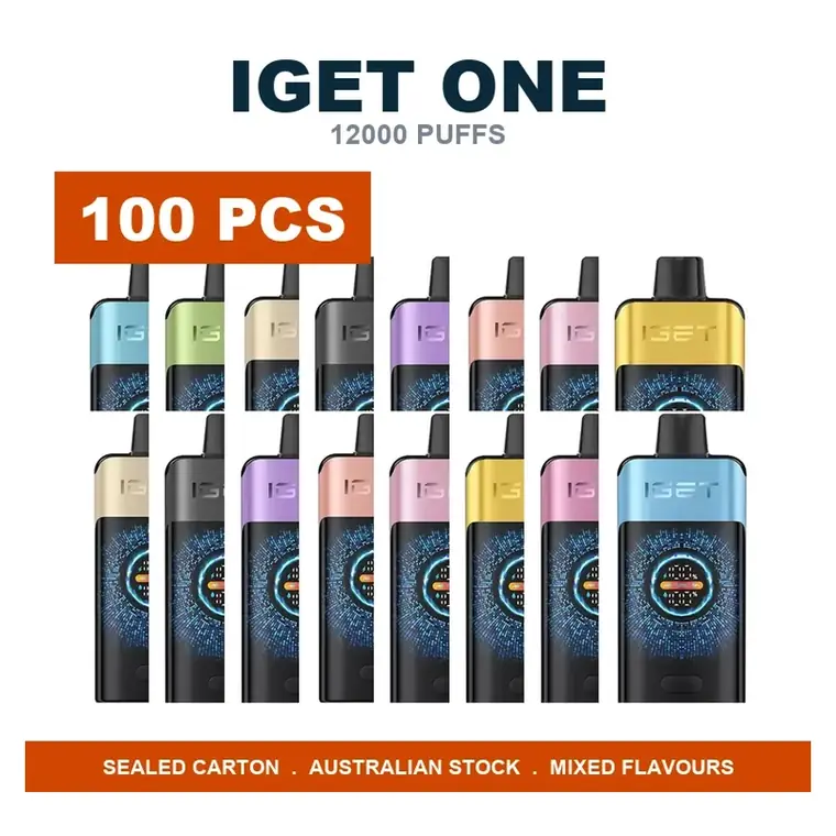 IGET One 12000 wholesale carton of 100 sealed devices in mixed flavours