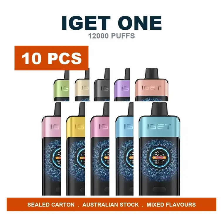 IGET One 12000 wholesale carton of 10 sealed devices in mixed flavours