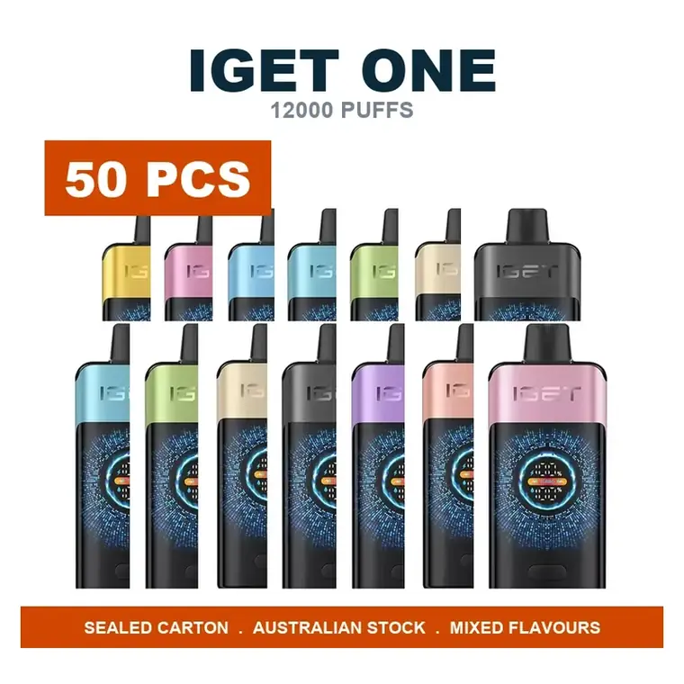 IGET One 12000 wholesale carton of 50 sealed devices in mixed flavours