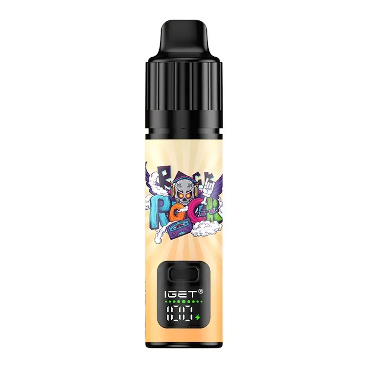 IGET Bar Plus S3 6000 Kit Mango Ice disposable vape shown front on against a plain white background, Mango Ice flavour