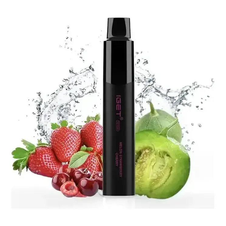IGET Legend 4000 Melon Strawberry Cherry disposable vape in Melon Strawberry Cherry, product photo on white