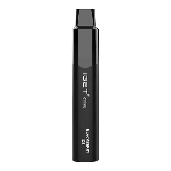 Nicotine Free IGET Legend 4000 zero nicotine vape shown upright on a plain white background, sold in Australia