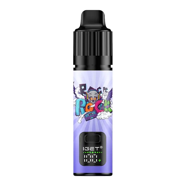 IGET Bar Plus S3 6000 Kit Passion Fruit Blueberry Raspberry disposable vape shown front on against a plain white background, Passion Fruit Blueberry Raspberry flavour