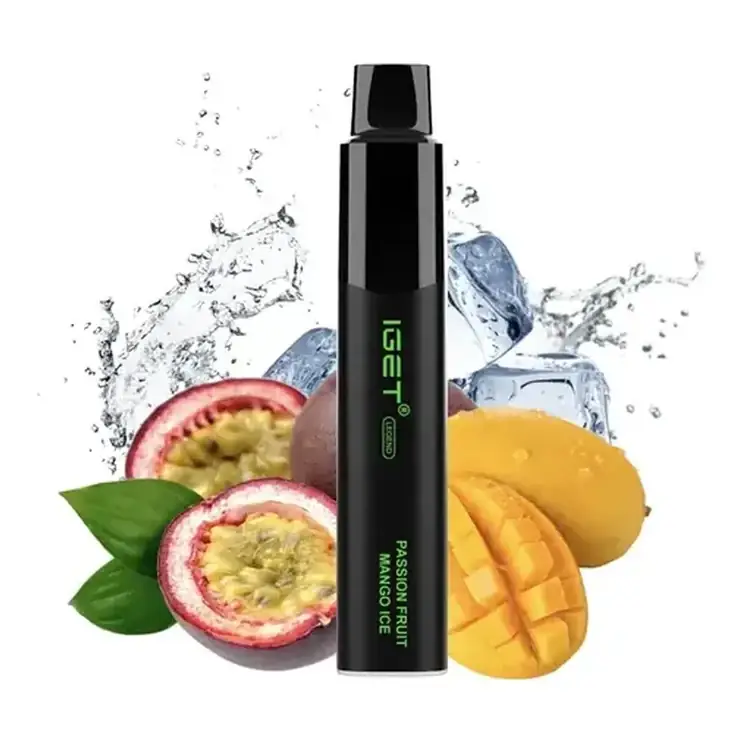 IGET Legend 4000 Passion Fruit Mango Ice disposable vape in Passion Fruit Mango Ice, product photo on white