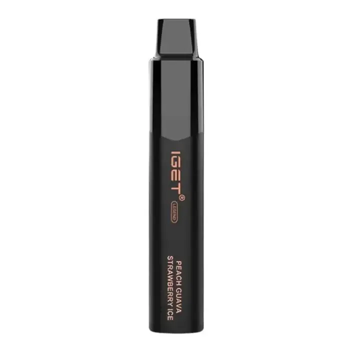 IGET Legend 4000 Peach Guava Strawberry Ice disposable vape in Peach Guava Strawberry Ice, product photo on white