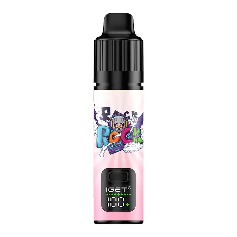 IGET Bar Plus S3 6000 Kit Peach Lychee Lime Ice disposable vape shown front on against a plain white background, Peach Lychee Lime Ice flavour