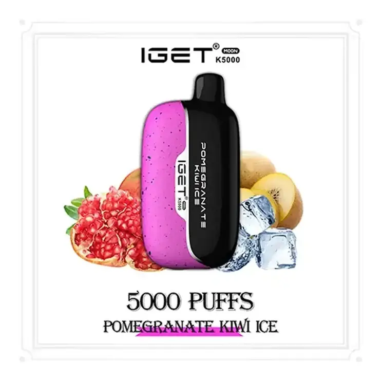IGET Moon 5000 Pomegranate Kiwi Ice disposable vape in Pomegranate Kiwi Ice, product photo on white