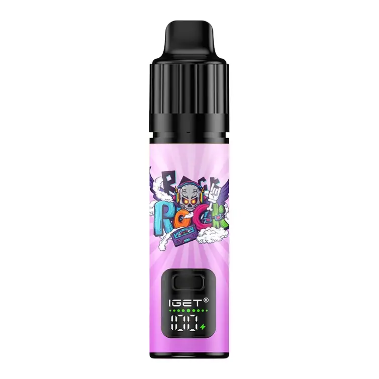 IGET Bar Plus S3 6000 Kit Raspberry Grape Mango disposable vape shown front on against a plain white background, Raspberry Grape Mango flavour