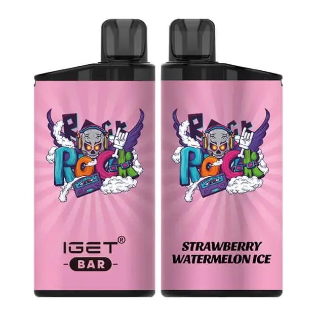 IGET Bar 3500 Strawberry Watermelon disposable vape shown front on against a plain white background, Strawberry Watermelon flavour