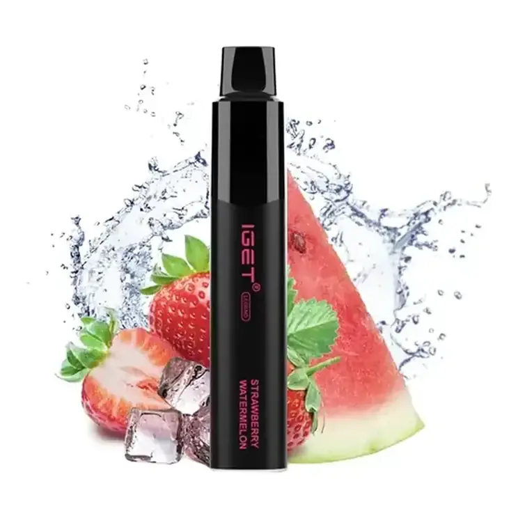 IGET Legend 4000 Strawberry Watermelon disposable vape shown upright on a plain white background