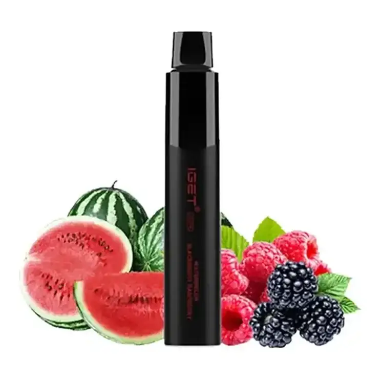 IGET Legend 4000 Watermelon Blackberry Raspberry disposable vape in Watermelon Blackberry Raspberry, product photo on white